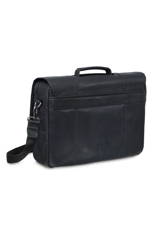 Mancini Porthole Rfid Briefcase In Black