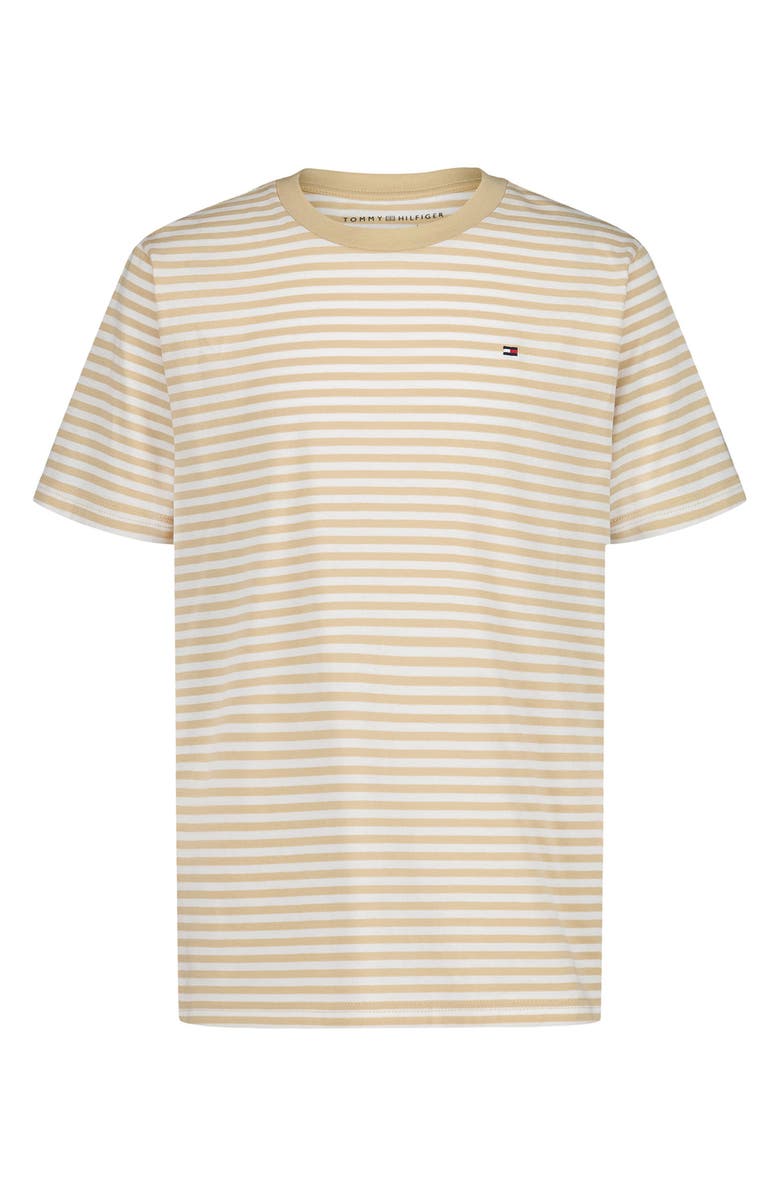 Tommy Hilfiger Kids' Clean Stripe T-Shirt, Main, color, Warm Sand