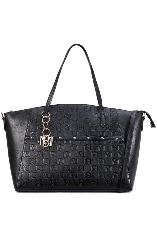 Badgley Mischka Caroline Vegan Leather Weekender Tote Bag In Black
