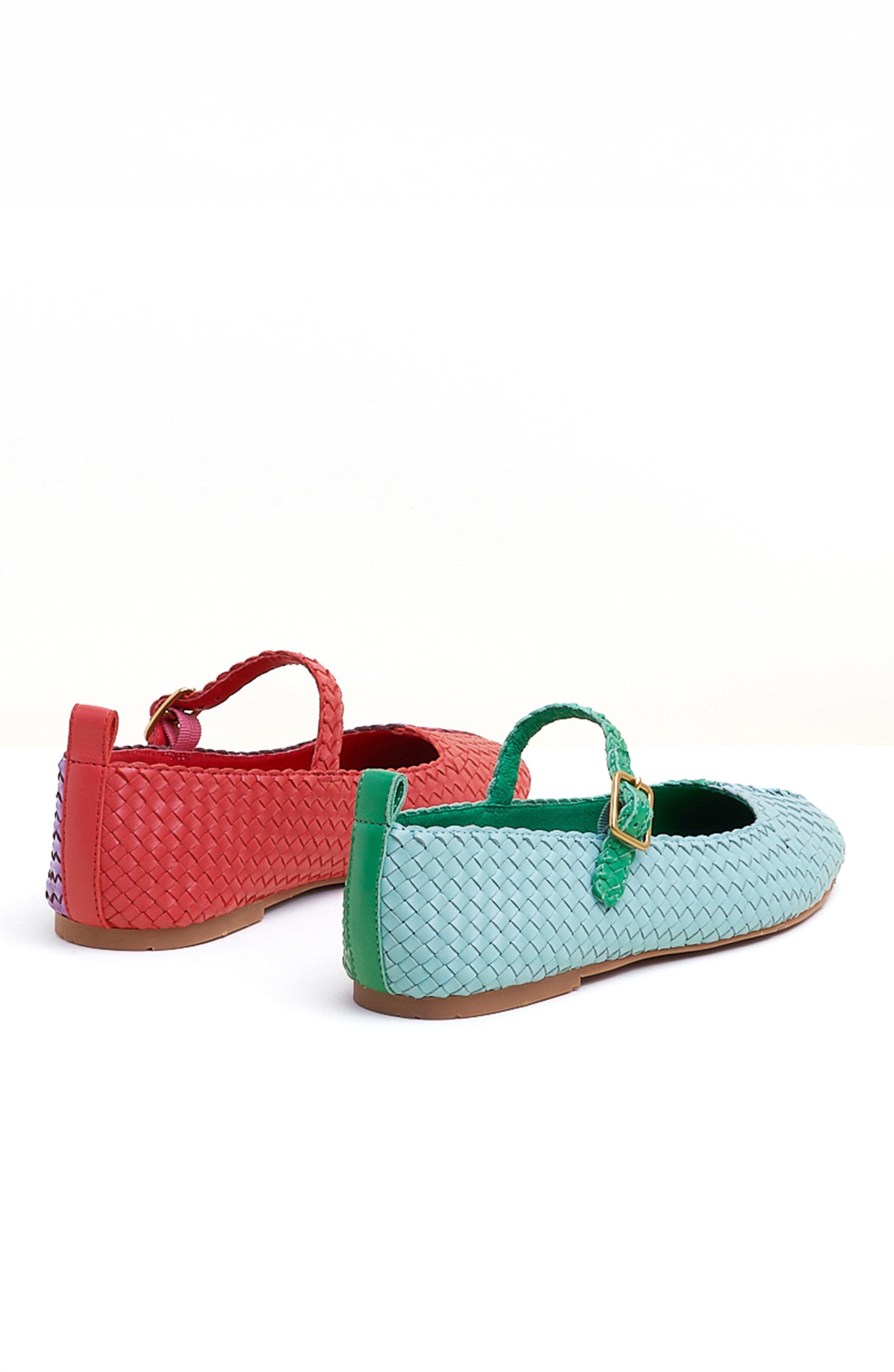 Charlotte Stone Raleigh Mismatch Woven Mary Jane Flat, Alternate, color, 