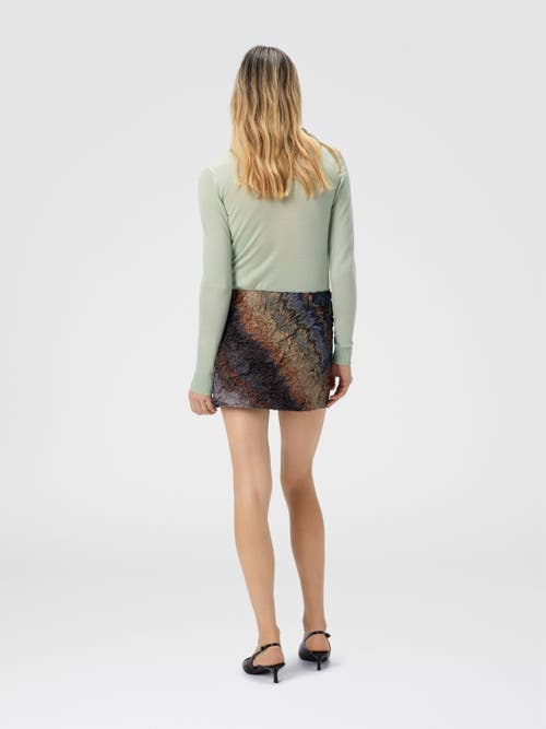 Missoni Pleated Mini Skirt With Snake Pattern In Multi