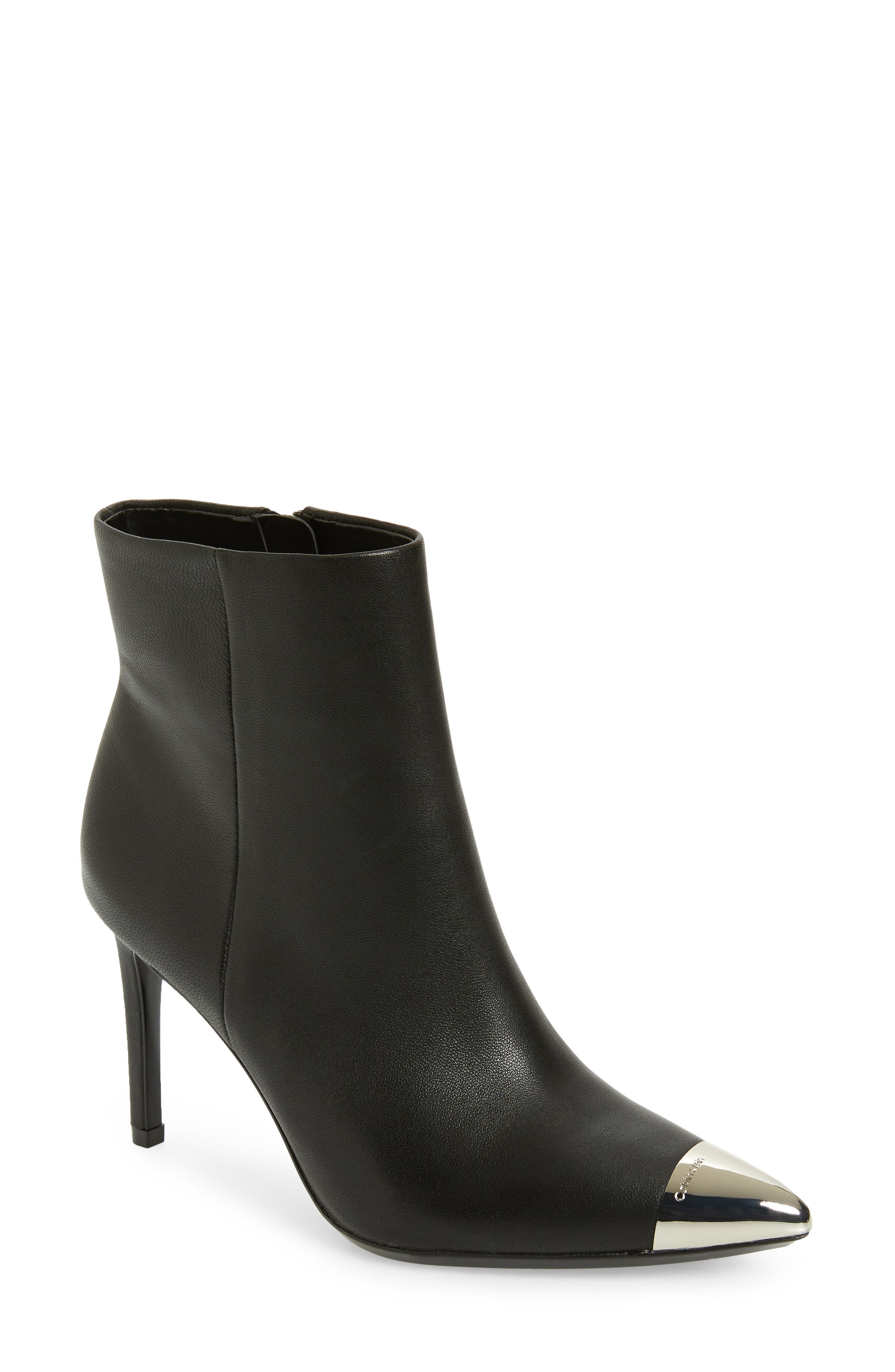 Calvin Klein Ravie Pointy Cap Toe Bootie, Main, color, 