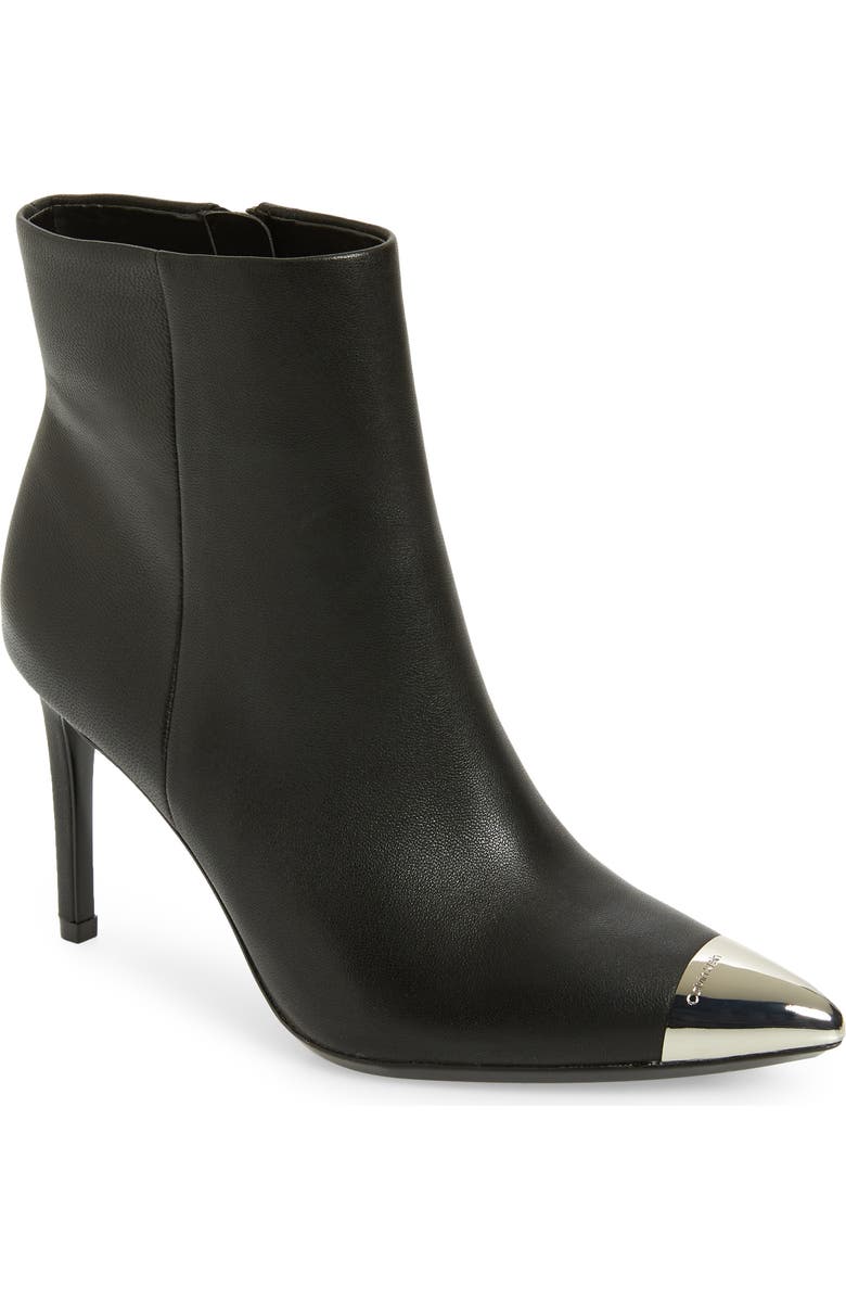 Calvin Klein Ravie Pointy Cap Toe Bootie, Main, color,