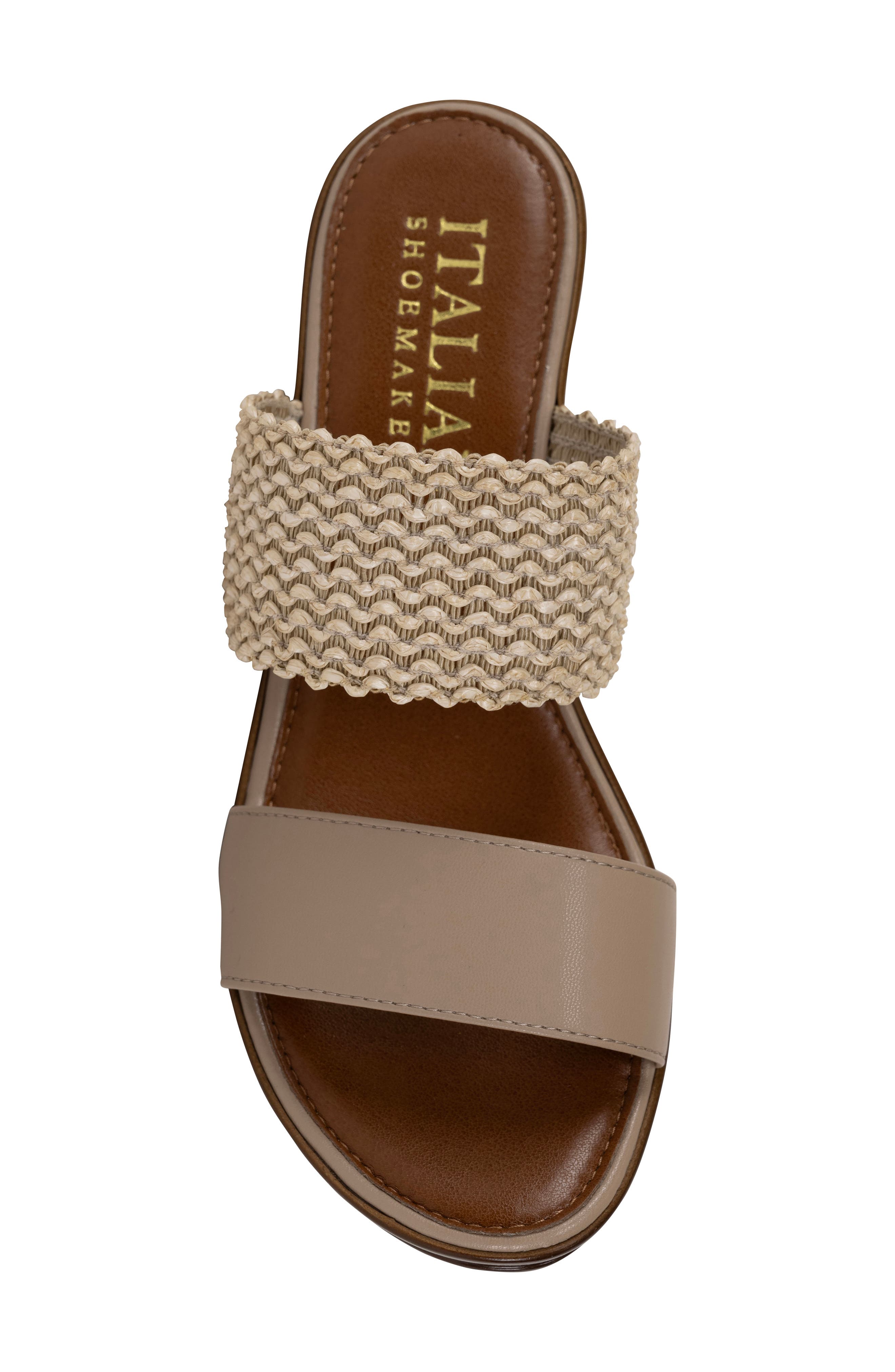 Yamari Wedge Sandal, Alternate, color, TAUPE