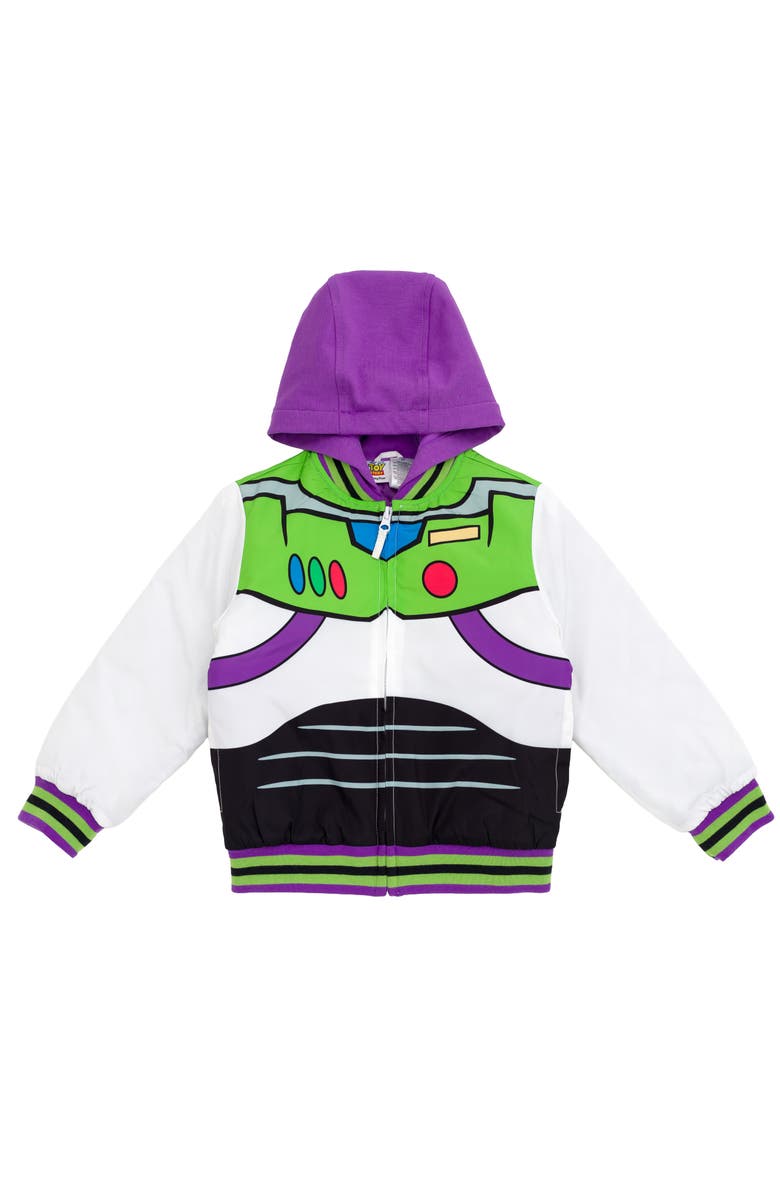 Disney Toy Story Zip-Up Bomber Jacket, Main, color, Buzz Lightyear White