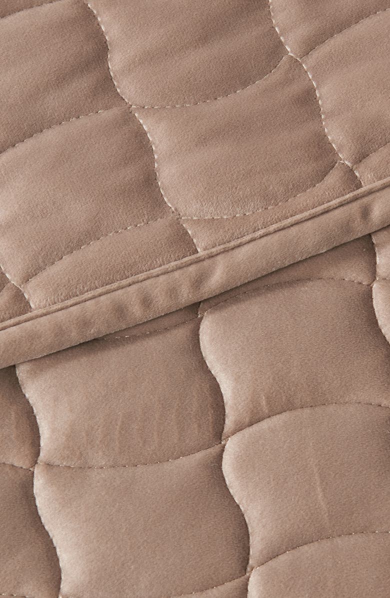 Woven & Weft Velvet Box Stitch Quilt Set, Alternate, color, Cappuccino