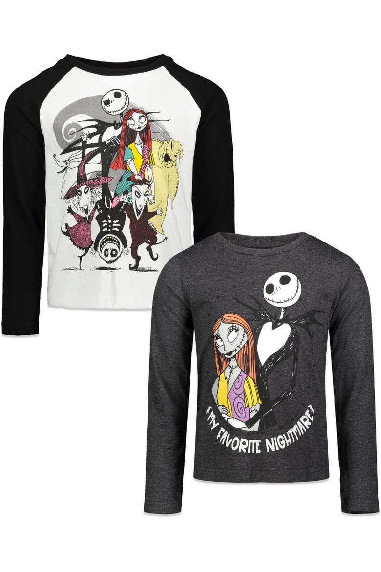 2-Pack Long Sleeve T-Shirts, Main, color, Black / Grey