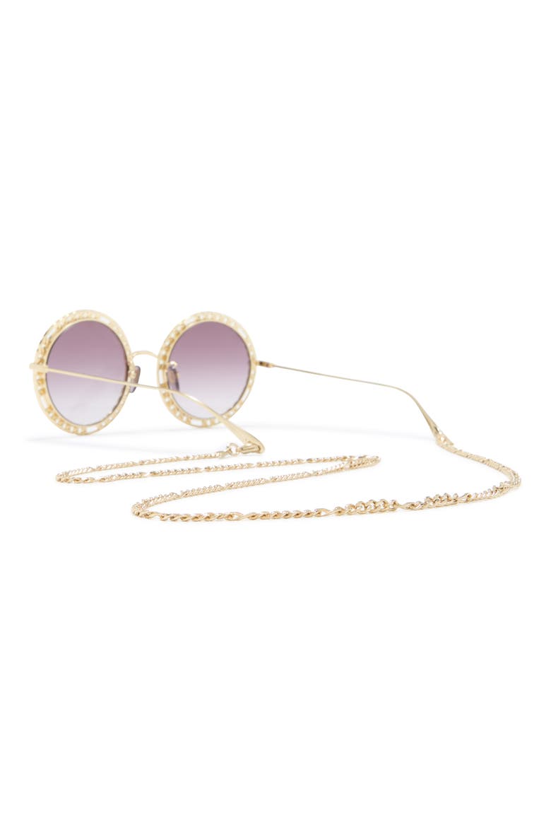 53mm Round Sunglasses, Alternate, color, GOLD VIOLET
