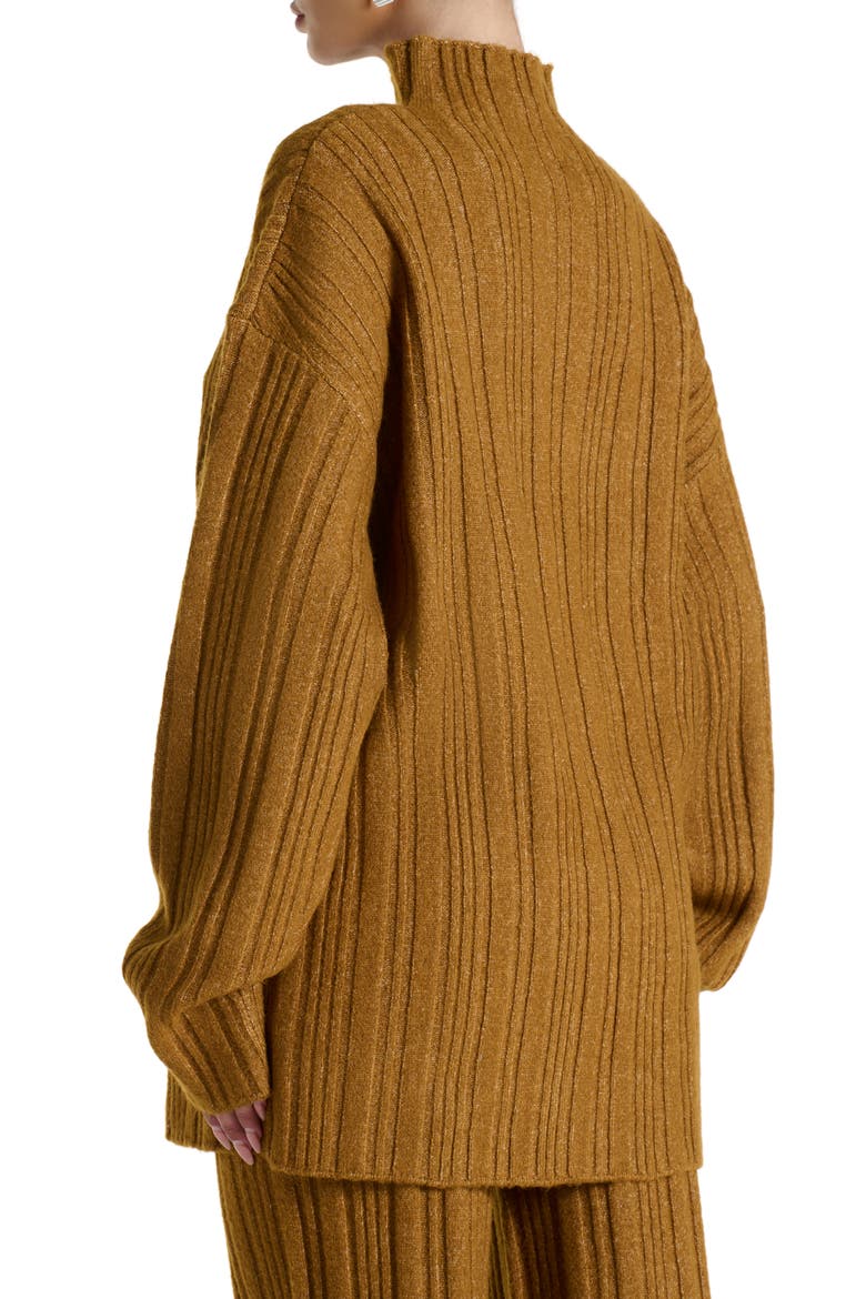 Oversize Funnel Neck Sweater, Alternate, color, CAMEL