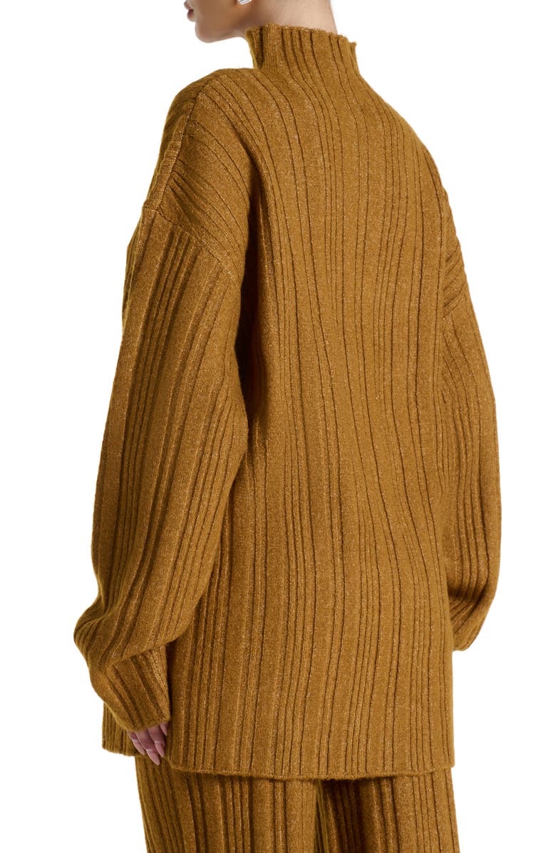 Naked Wardrobe Oversize Funnel Neck Sweater, Alternate, color, Camel