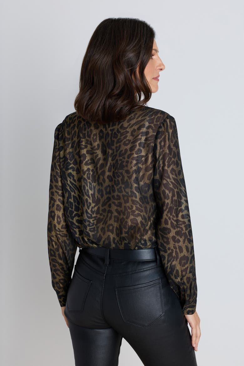 Ana Chiffon Blouse, Alternate, color, Leopard Foil
