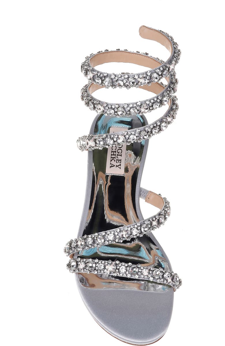 Badgley Mischka Collection Badgley Mischka Paz Crystal Ankle Wrap Sandal, Alternate, color,
