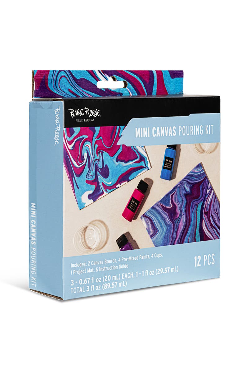 Brea Reese Acrylic Paint Pouring Kit Holiday Wall Art, Alternate, color, Multicolored