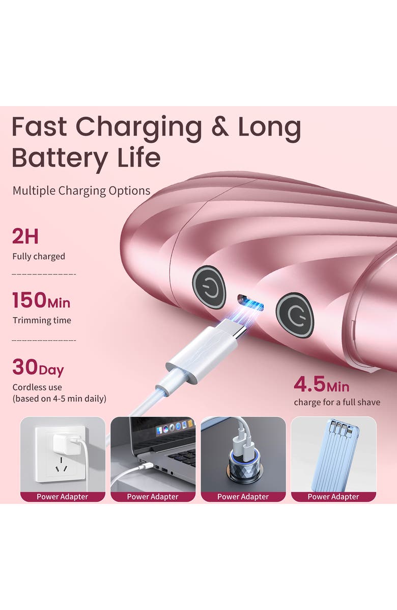 LILA BY AKUNBEM Breeze B2 Max Painless 3-in-1 Multifunction Body & Facial Hair Shaver, Alternate, color,