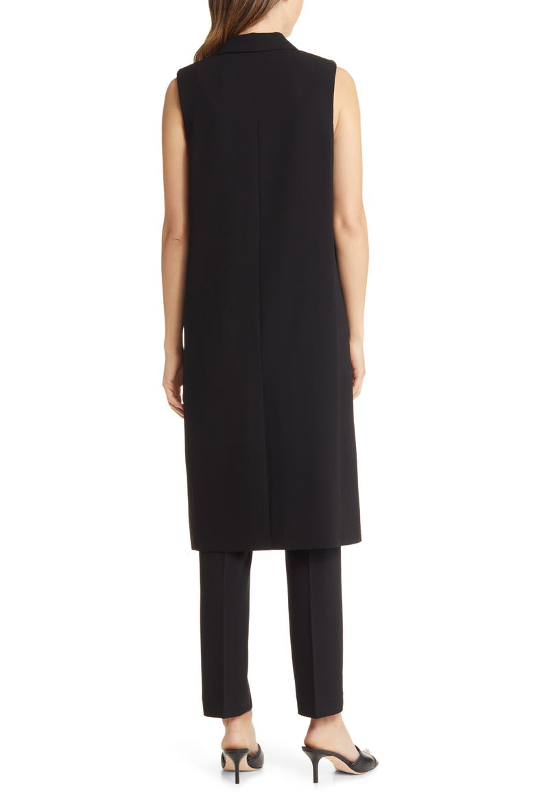 Two-Button Longline Vest, Alternate, color, BLACK