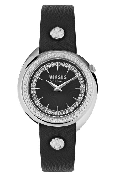 Tortona Leather Strap Watch, 38mm