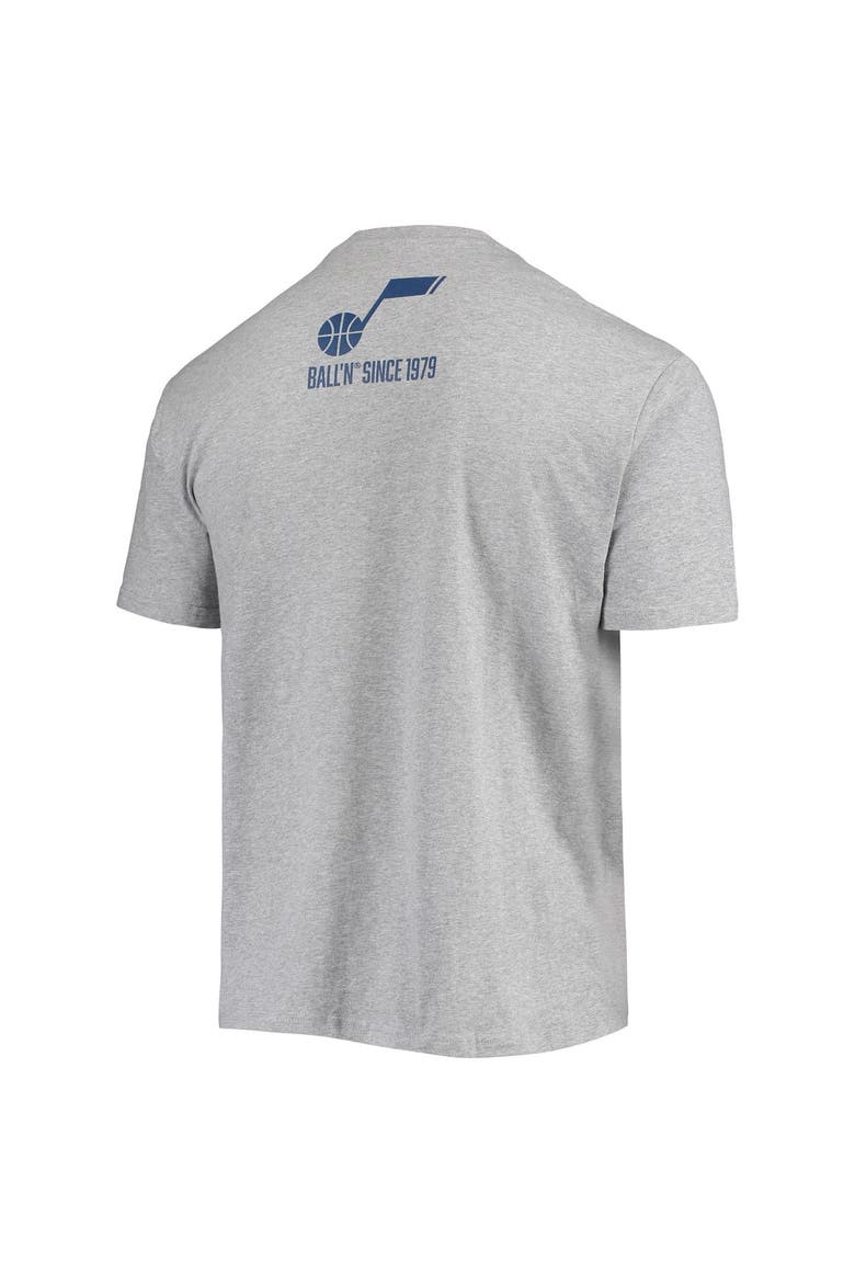 Men's BALL'N Heathered Gray Utah Jazz Since 1979 T-Shirt, Alternate, color, Heather Gray
