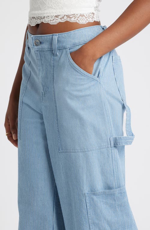 Bp. Workwear Stripe Wide Leg Jeans In Navy Workwear Stripe