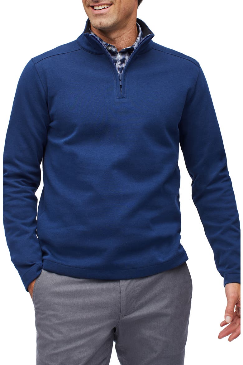 Daily Grind Half Zip Pullover, Main, color, COPEN NAVY