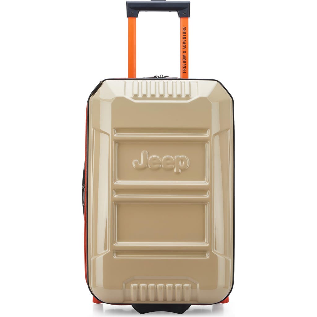 Jeep Jh003b 21" Carry On Hardside Expandable Luggage With Two Wheels In Sand