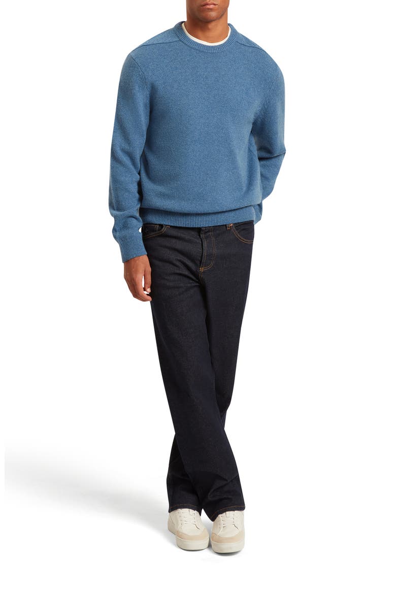 Demario Wool Blend Crewneck Sweater, Alternate, color, BLUE