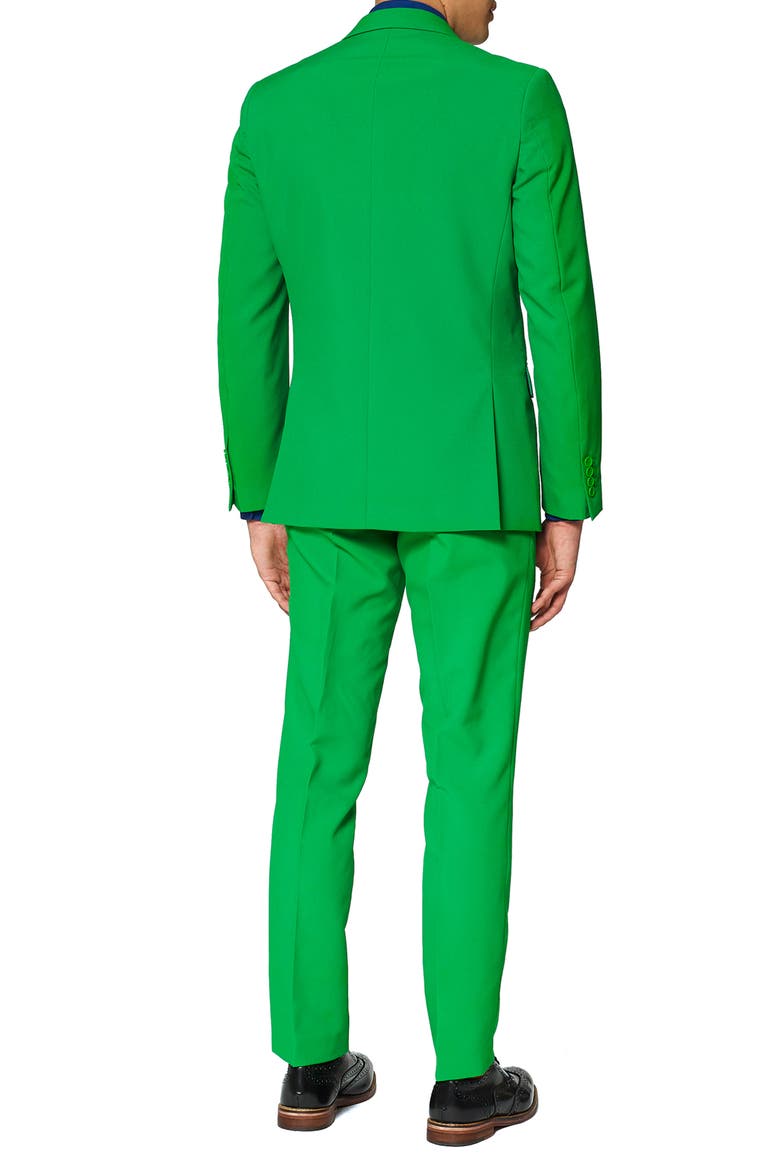 Evergreen Slim Fit Two-Piece Suit & Tie Set, Alternate, color, GREEN