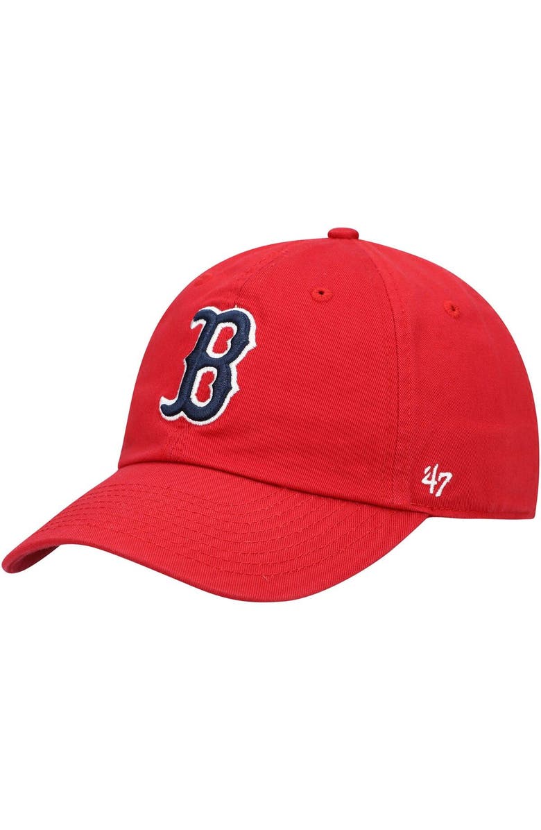 '47 Men's '47 Red Boston Red Sox Clean Up Adjustable Hat, Main, color, Red