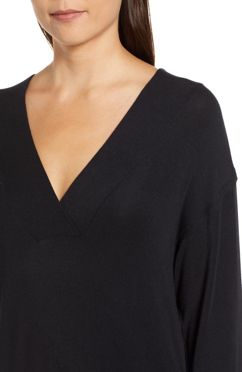 Bobeau Wide Seamed Tunic Tee, Alternate, color,