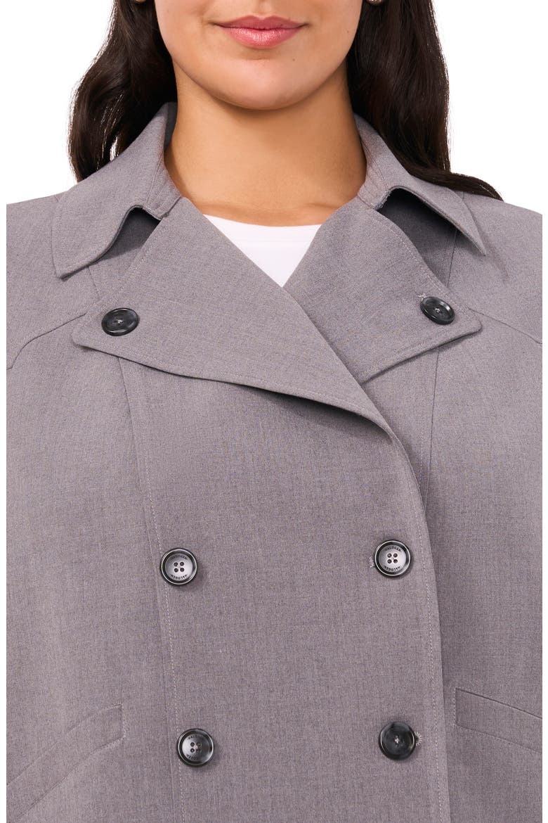 Double Breasted Trench Vest, Alternate, color, SILVER SMOKE GREY