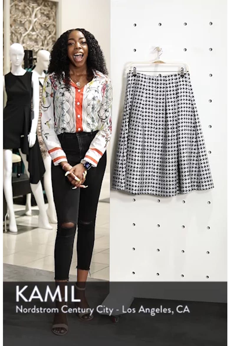 Houndstooth Pleated Skirt video