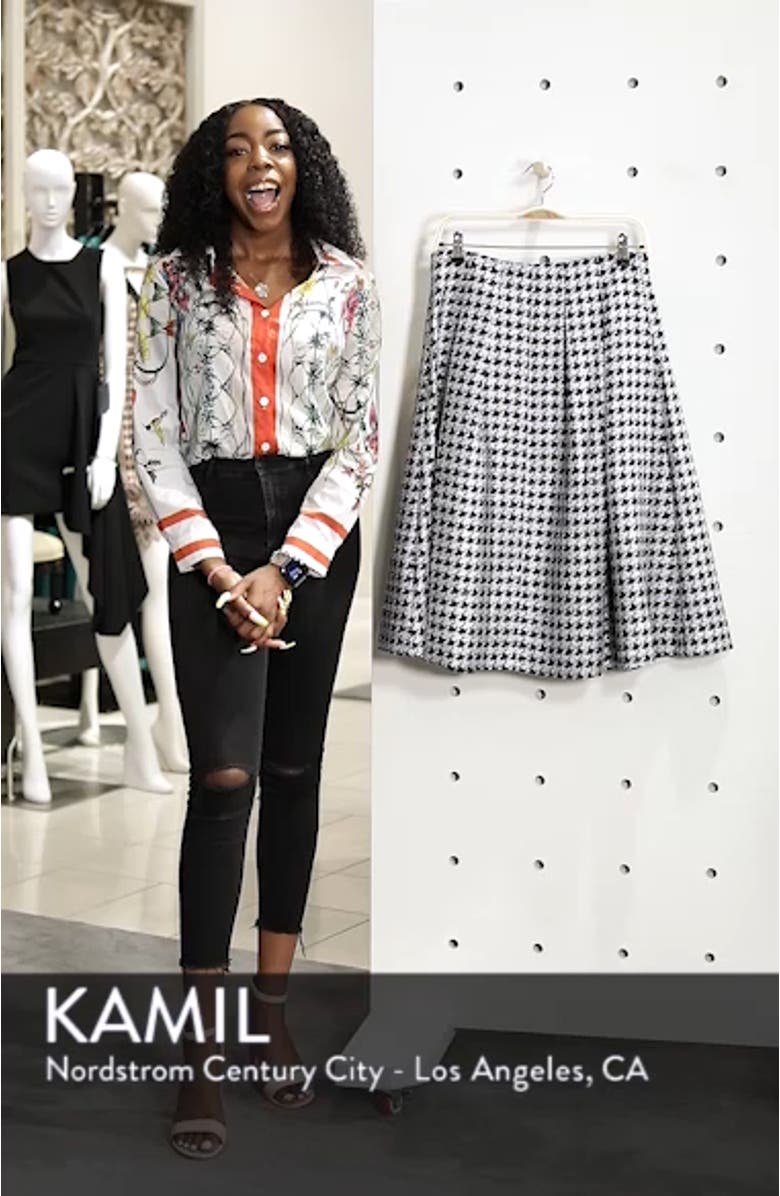Houndstooth Pleated Skirt, sales video thumbnail