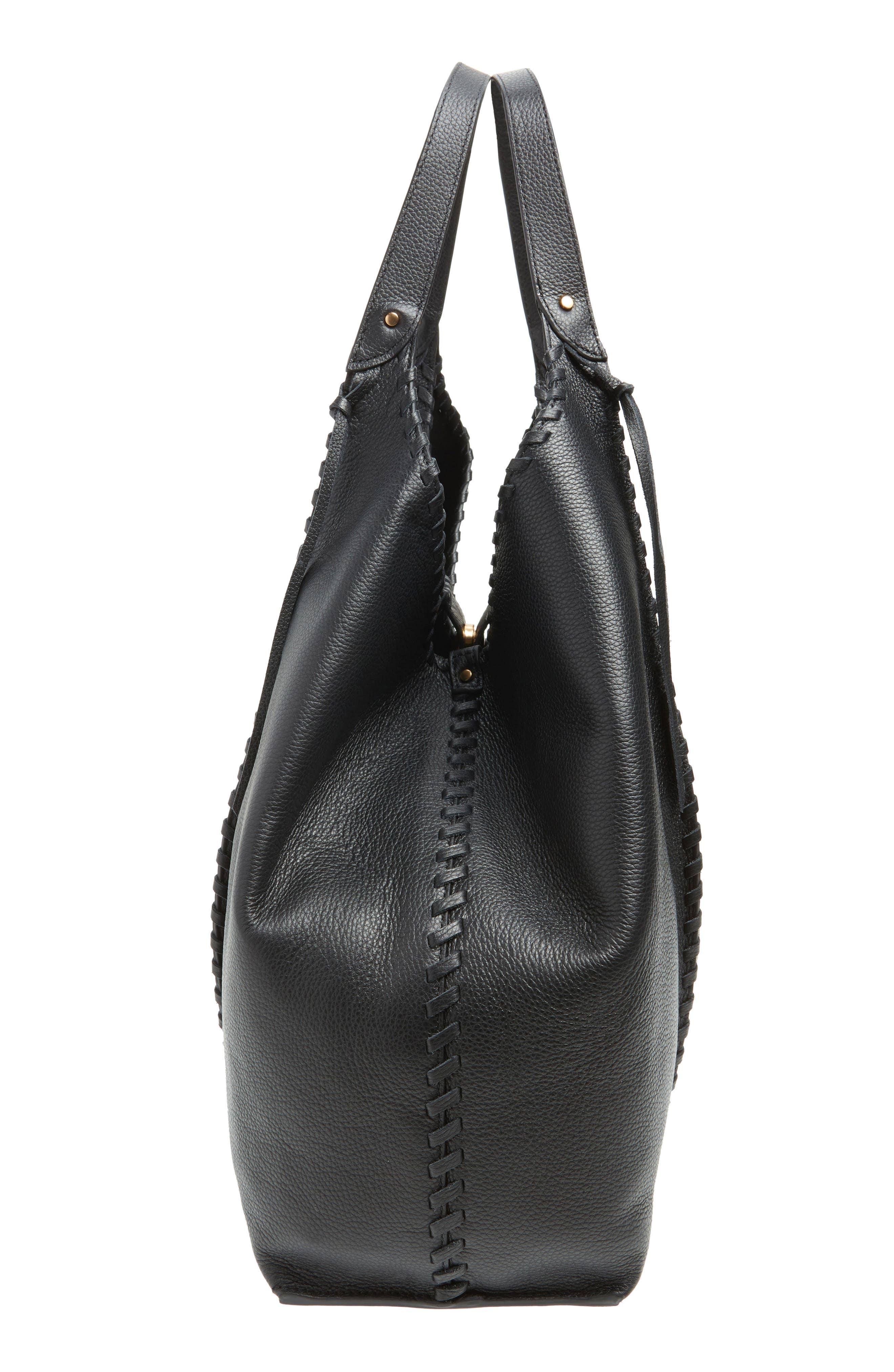 Sam Edelman Sylvia Whipstitch Expandable Leather Tote, Alternate, color, 