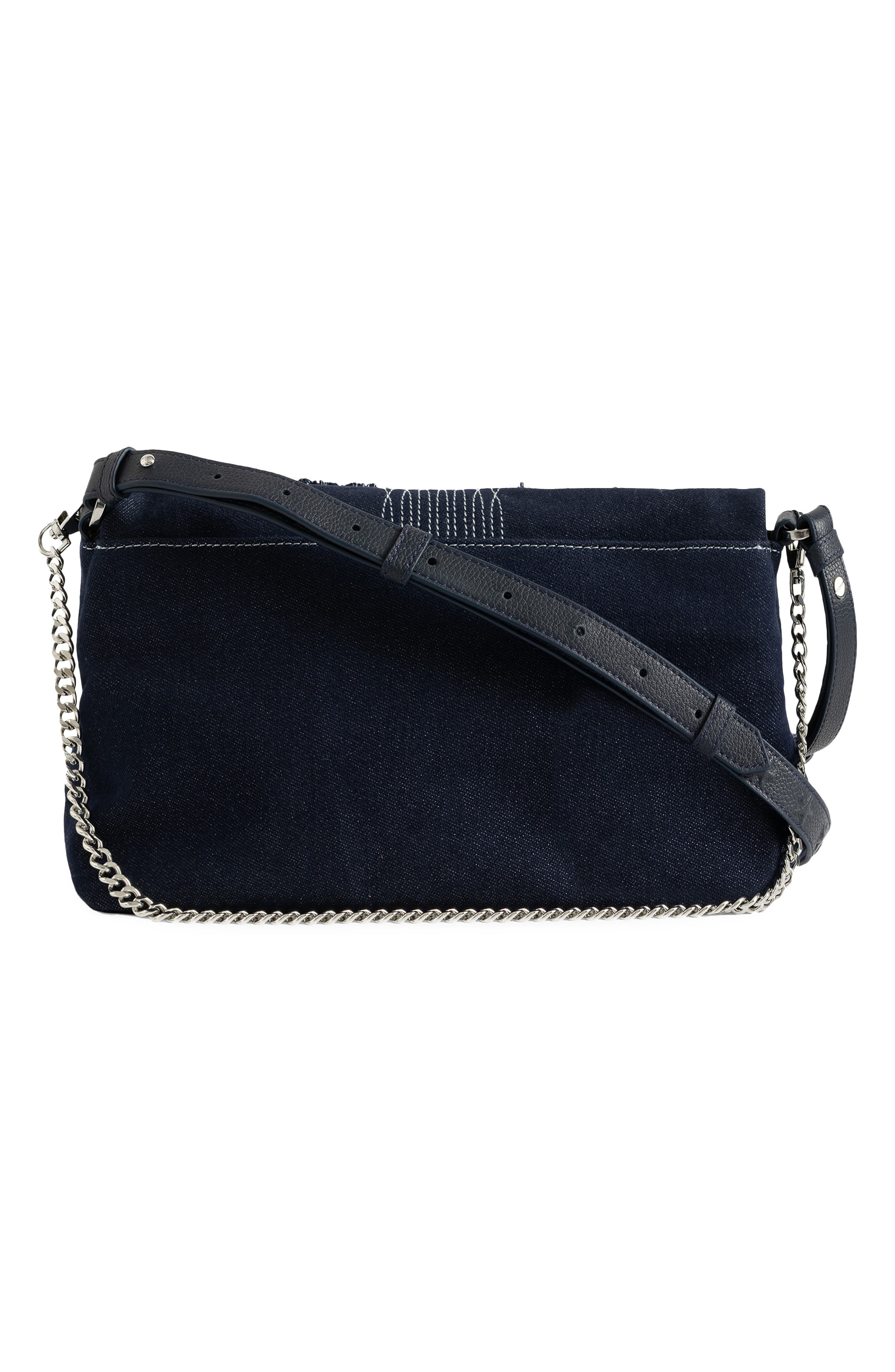 Rocky II Denim Crossbody Bag, Alternate, color, SILENT