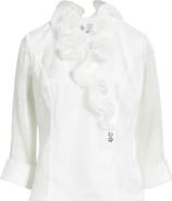 Alex Evenings Yoryu Chiffon Ruffle Top