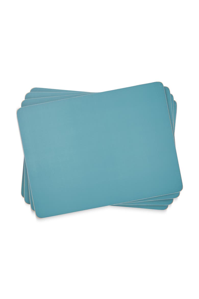 Evergreen Set of 4 Cork Back Placemats, Main, color, Evergreen