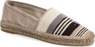 Brunello Cucinelli Sequin Stripe Suede Espadrille