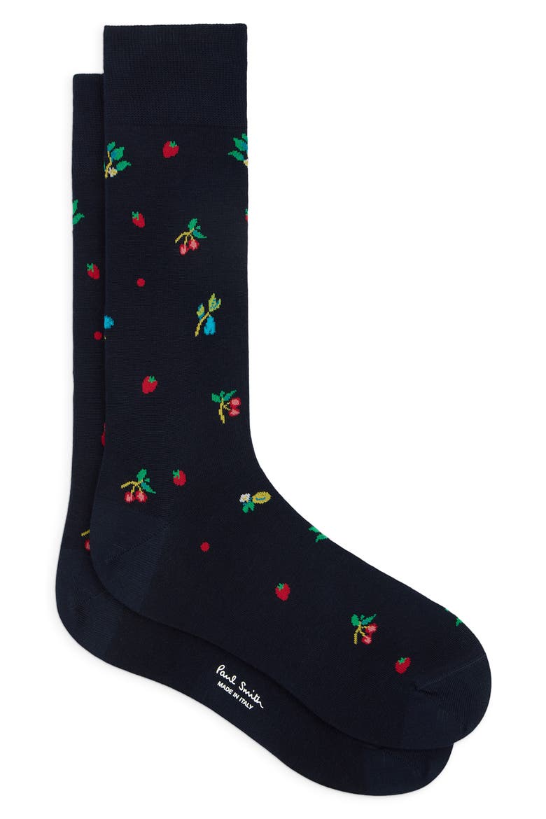 Tutti Frutti Dress Socks, Main, color, NAVY
