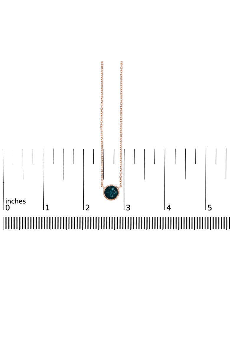 Haus of Brilliance 14K Rose Gold 2.0 Cttw Bezel Set Blue Diamond Solitaire Pendant Necklace, Alternate, color, Pink