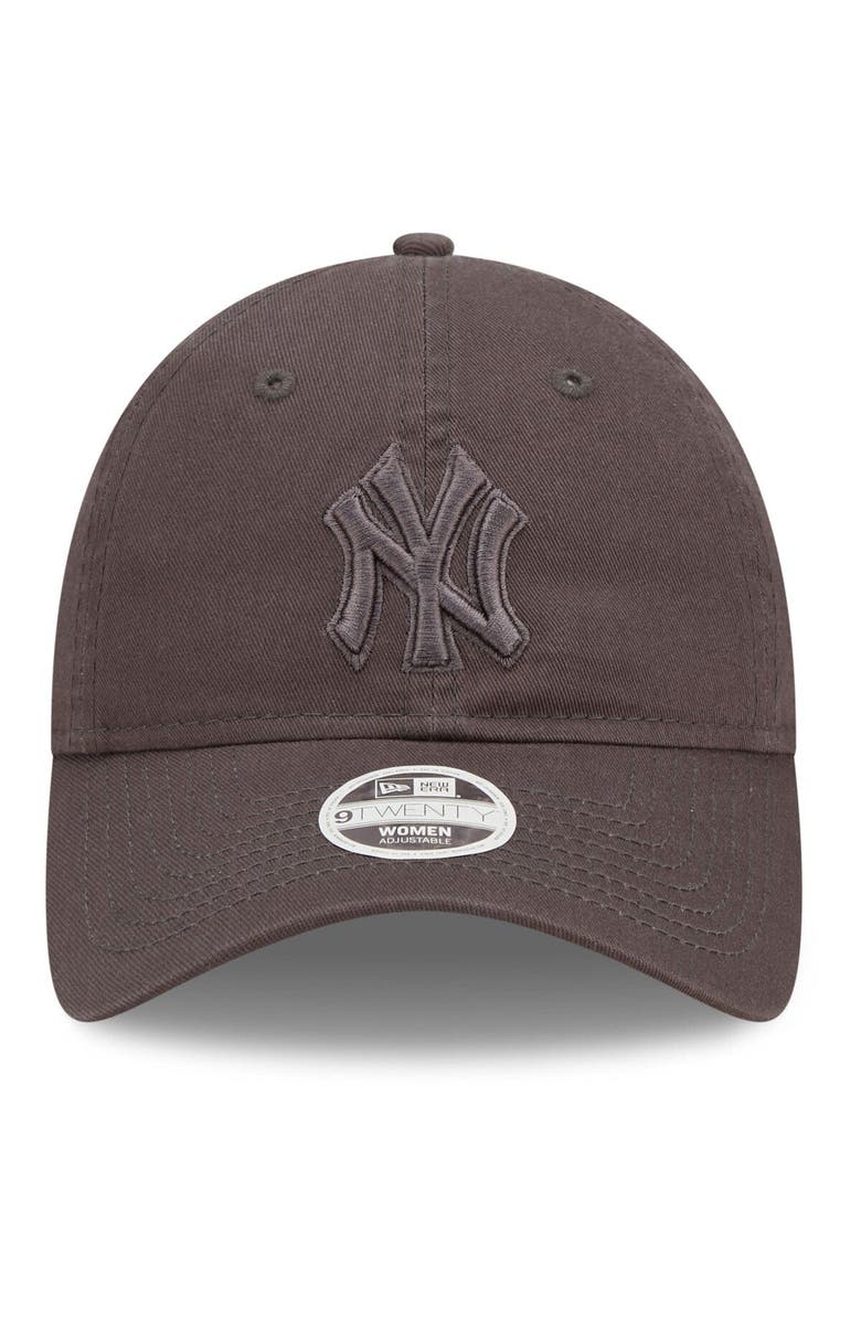 New Era Women's New Era Graphite New York Yankees Core Classic Cloud Tonal 9TWENTY Adjustable Hat, Alternate, color,