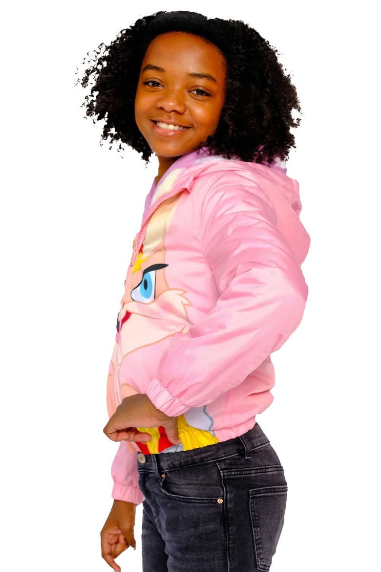 Girl's Midweight with Fur Lining Jacket, Alternate, color, Pink