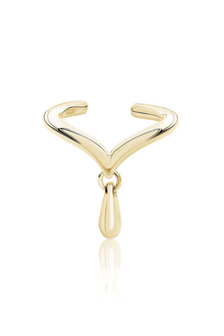 Drop Cuff with Drip, Main, color, Gold