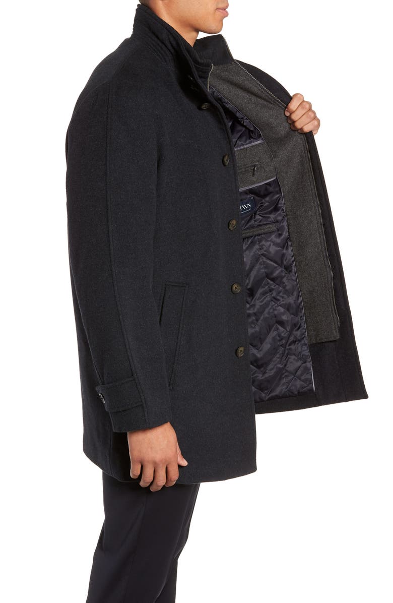 Nordstrom John W. Nordstrom<sup>®</sup> Hudson Wool Car Coat, Alternate, color, Navy Melange