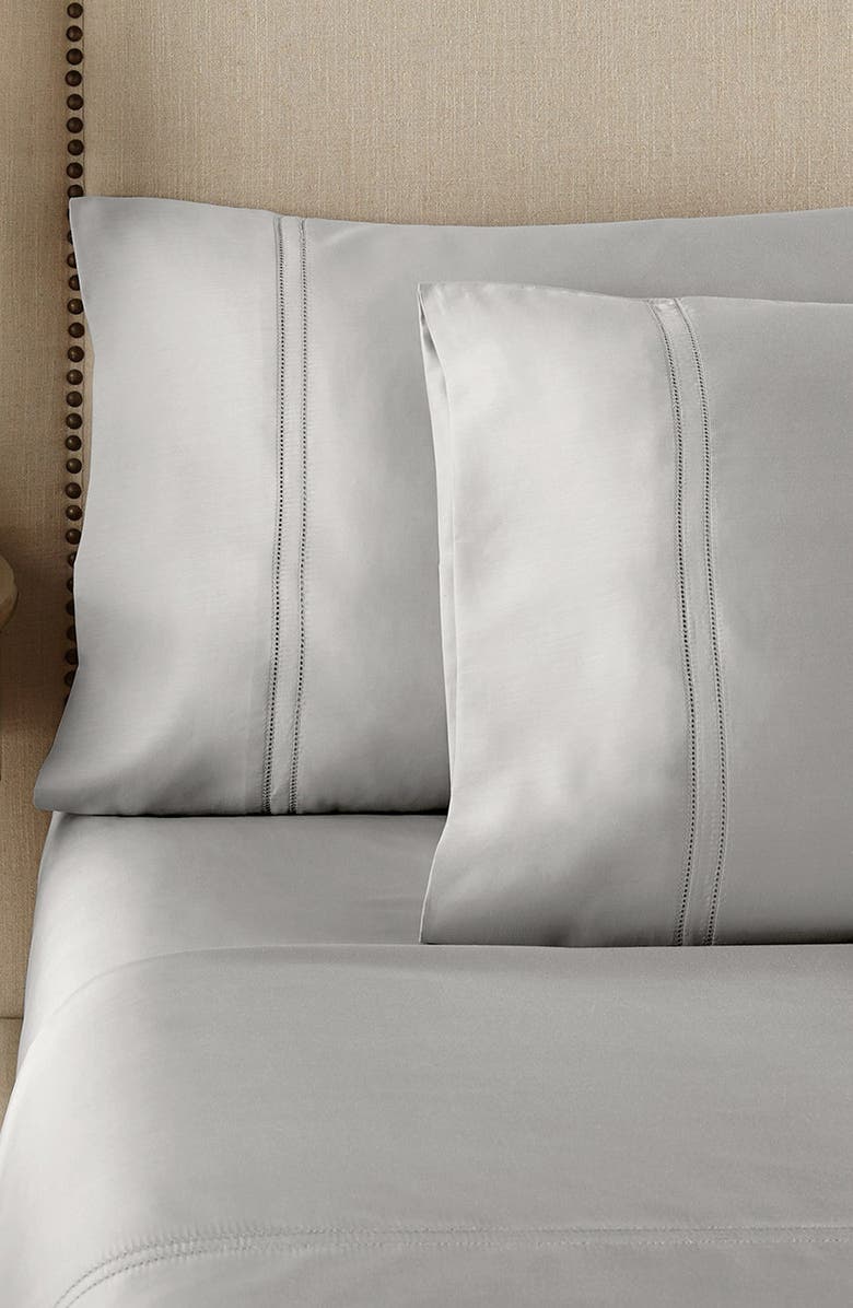 Pure Parima Egyptian Cotton Sateen Double Hemstitch Yalda Sheet Set, Main, color,