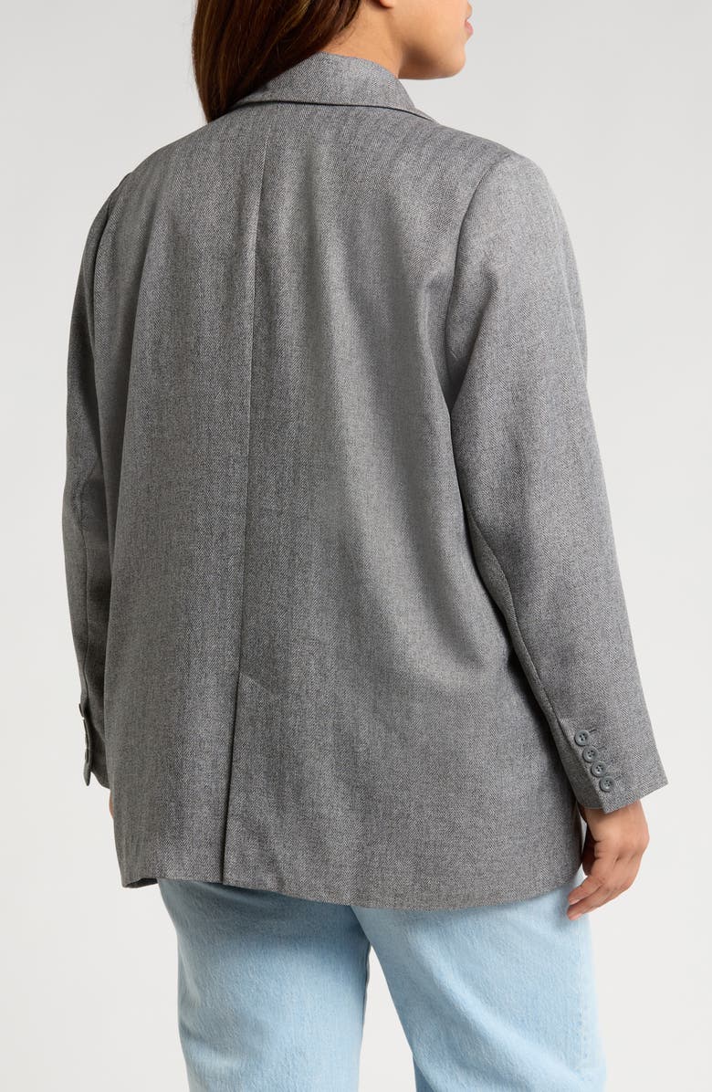 Treasure & Bond Herringbone Oversize Blazer, Alternate, color, Grey Medium Charcoal Combo