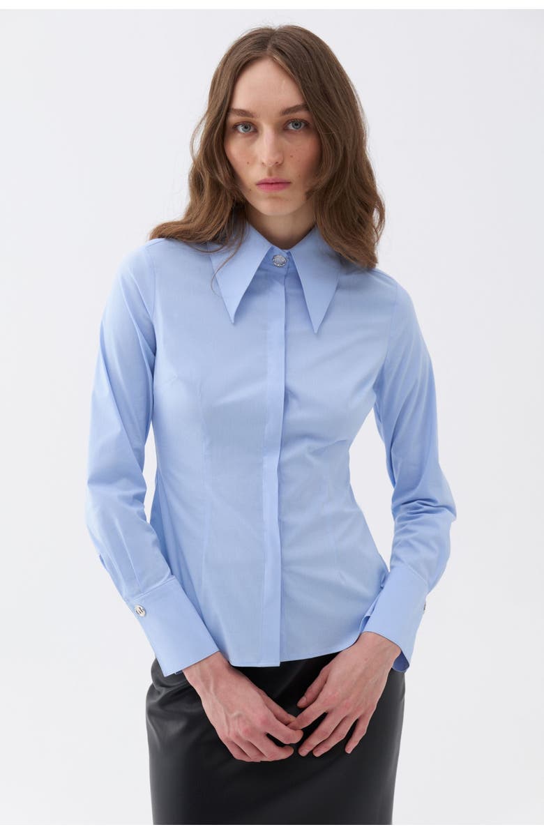 Nocturne Fitted Button-Up Shirt, Main, color,