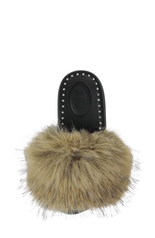 Zigi Fabbi Faux Fur Platform Sandal