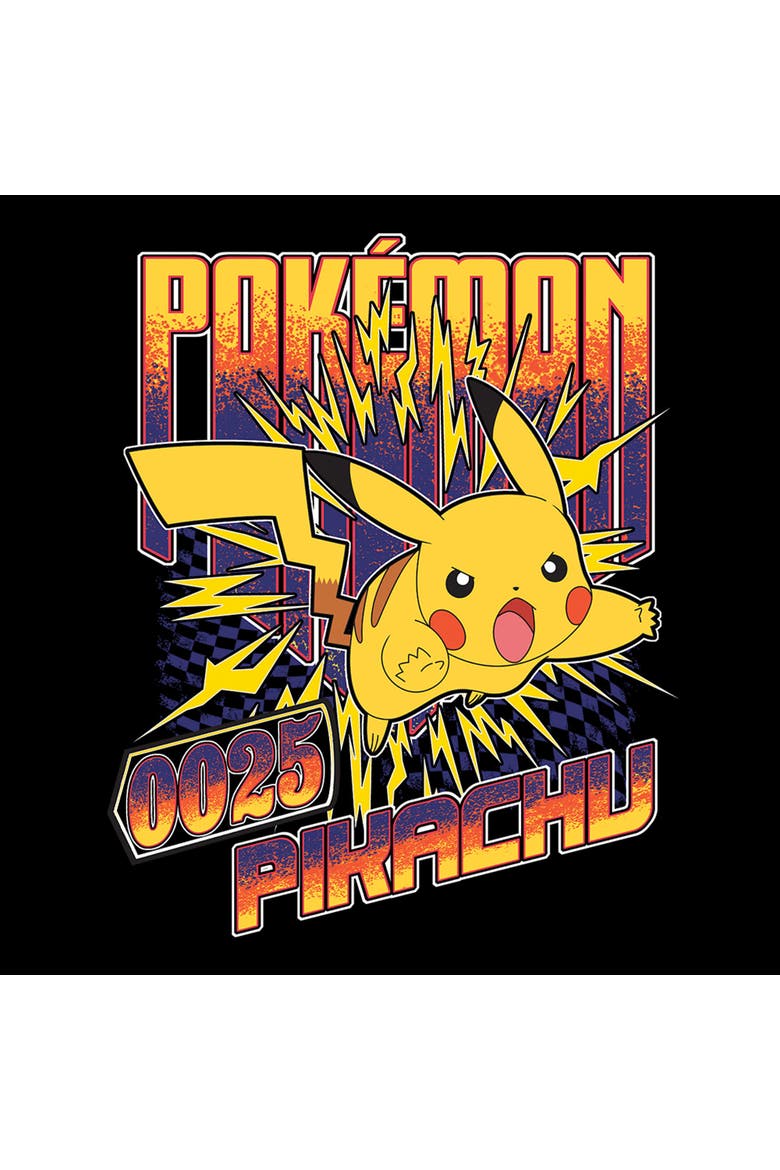 Boy's Pokemon Static Pikachu  Graphic T-Shirt, Alternate, color, Black
