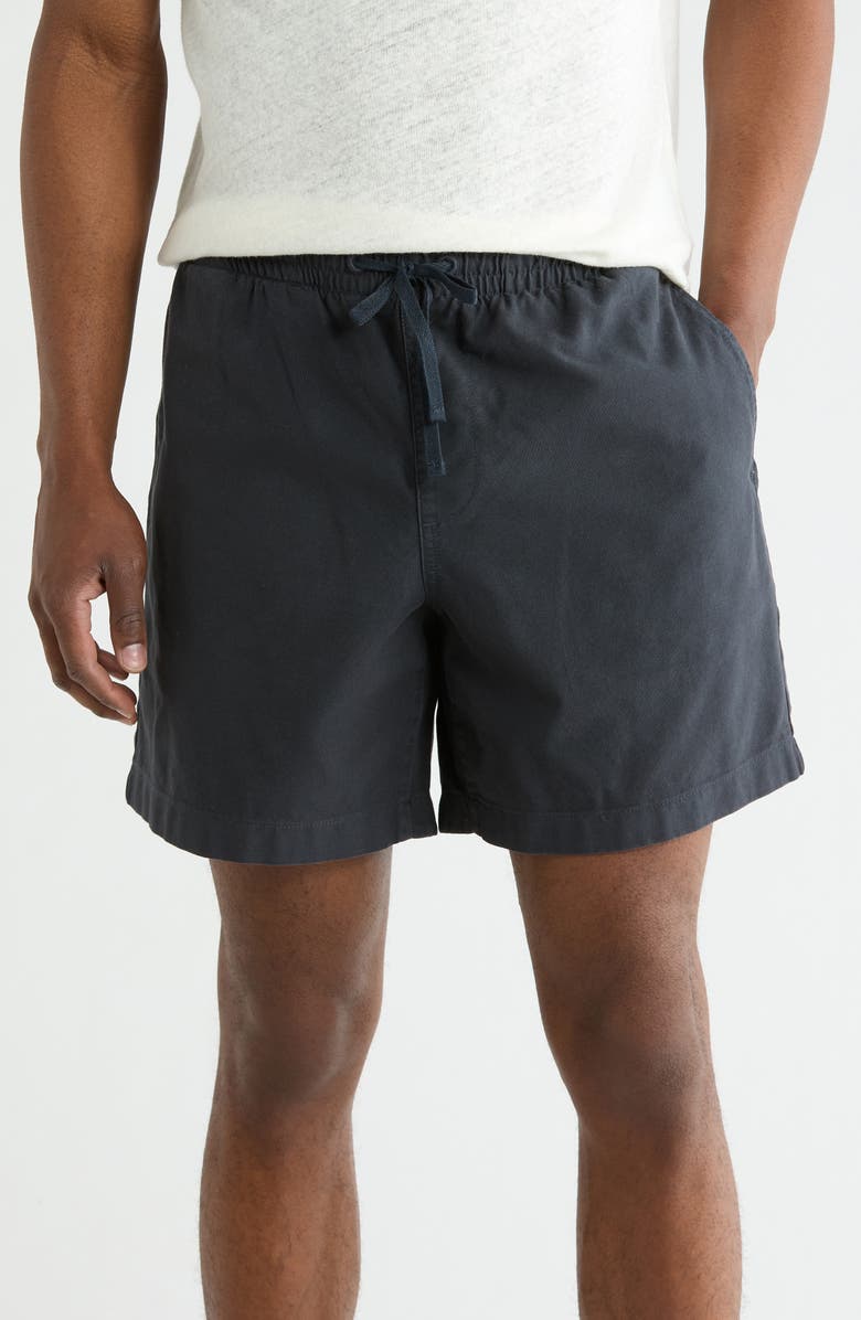 Joe's Drawstring Cotton Shorts, Main, color, Black
