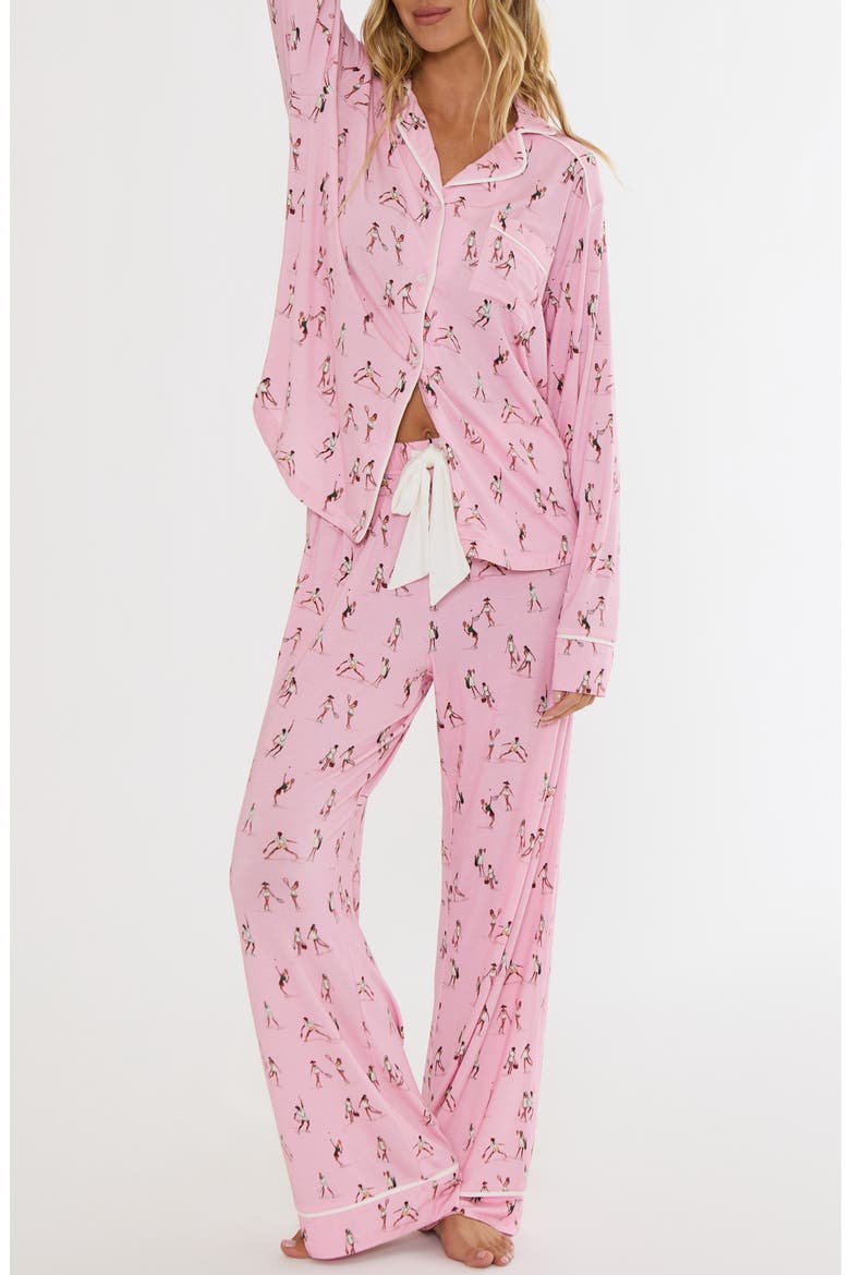 Livy & Connie Pajama Set, Main, color, MATCH POINT PINK