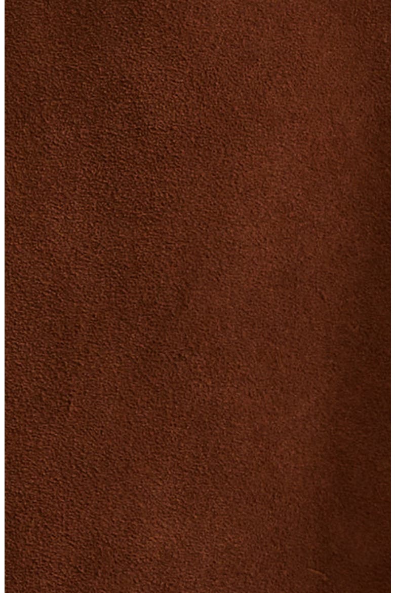 Suede Button-Up Overshirt, Alternate, color, 300 DARK BROWN